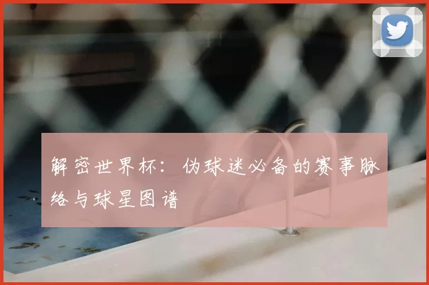 解密世界杯：伪球迷必备的赛事脉络与球星图谱