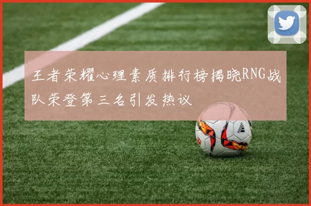 王者荣耀心理素质排行榜揭晓RNG战队荣登第三名引发热议