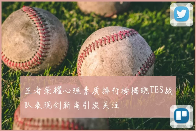 王者荣耀心理素质排行榜揭晓TES战队表现创新高引发关注